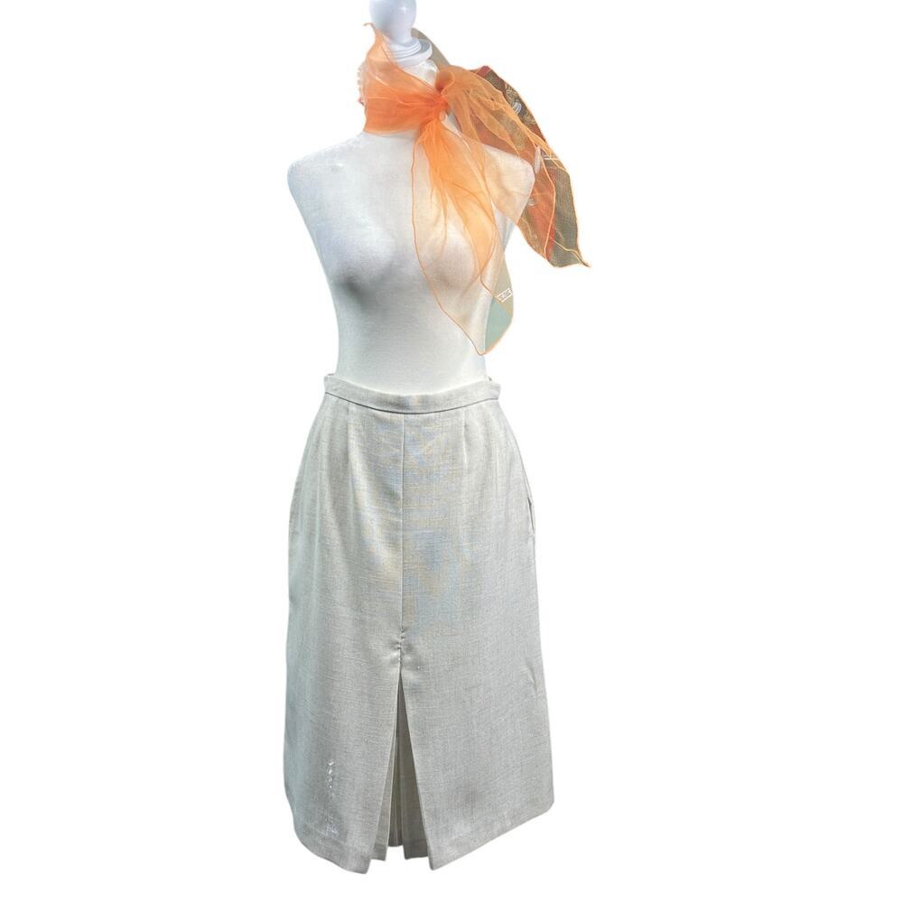 Vintage Sears, Roebuck, and Co. The Fashion Place 1970s Skirt Mid Length Linen